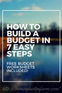 How to Build a Budget in 7 Easy Steps. Free Budget Worksheets included. Click through if you're ready to make your own budget to achieve your dreams or pin for later.