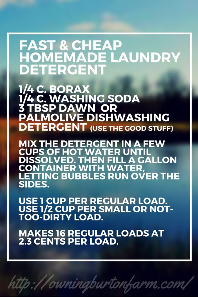 Wash Clothes for 2.3 Cents per Load! This is a quick and easy, three ingredient recipe for laundry detergent. You can add a scoop of scent crystals if you want, but this smells clean, as-is. Visit our website for more on your money and homesteading.