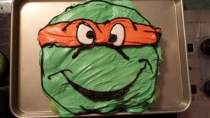 Teenage Mutant Ninja Turtle Cupcake Cake for the Boys' Birthday Party