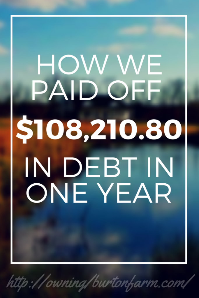 Net Worth and Debt - One Year Update. We reduced our total debt by over $108,000 in one year. Sign up for our frugal homesteading email and I'll give you a spreadsheet detailing how we did it!