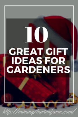 10 Great Gift Ideas for Gardeners: Trolly Dolly, Garden Cart, Dehydrator, Canning Jars, Garden Planners, Seed Saving Kits, Storage closets and more. Click through to read more ideas or pin for later.